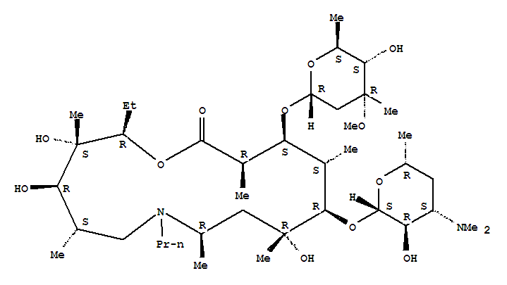 1-Oxa-7-azacyclopentadecan-15-one,13-[(2,6-dideoxy-3-C-methyl-3-O-methyl-a-L-ribo-hexopyranosyl)oxy]-2-ethyl-3,4,10-trihydroxy-3,5,8,10,12,14-hexamethyl-7-propyl-11-[[3,4,6-trideoxy-3-(dimethylamino)-