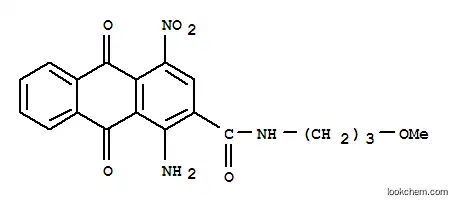 Molecular Structure of 1456-63-9 (1-amino-9,10-dihydro-N-(3-methoxypropyl)-4-nitro-9,10-dioxoanthracene-2-carboxamide)