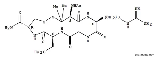 Molecular Structure of 145706-74-7 (Cyclo(acetylpenicillamyl-arginyl-glycyl-aspartyl-cysteinamide))