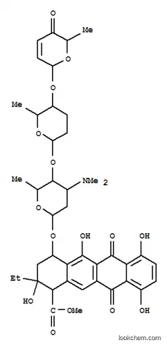 methyl 4-[4-(dimethylamino)-6-methyl-5-[6-methyl-5-[(6-methyl-5-oxo-2H-pyran-2-yl)oxy]oxan-2-yl]oxyoxan-2-yl]oxy-2-ethyl-2,5,7,10-tetrahydroxy-6,11-dioxo-3,4-dihydro-1H-tetracene-1-carboxylate