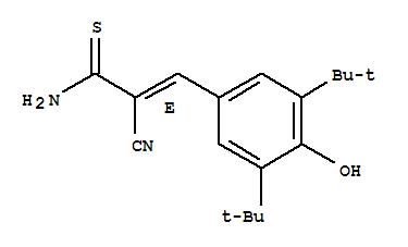 (E)-3-amino-2-[(3,5-ditert-butyl-4-oxocyclohexa-2,5-dien-1-ylidene)methyl]-3-sulfanylprop-2-enenitrile