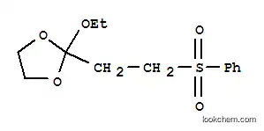 Molecular Structure of 149099-23-0 (2-ETHOXY-2-(2'-PHENYLSULFONYLETHYL)-1,3-DIOXOLANE)