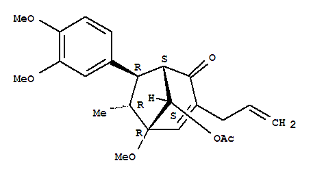 Bicyclo[3.2.1]oct-3-en-2-one,8-(acetyloxy)-7-(3,4-dimethoxyphenyl)-5-methoxy-6-methyl-3-(2-propen-1-yl)-,(1S,5R,6R,7R,8S)-