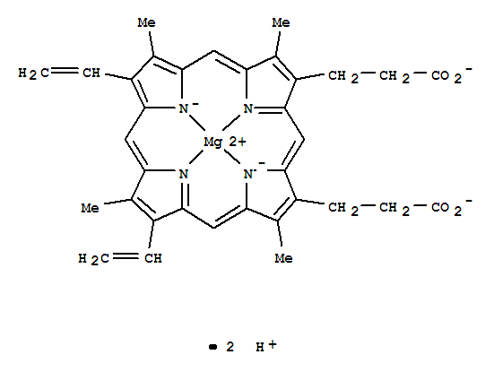 Magnesate(2-),[7,12-diethenyl-3,8,13,17-tetramethyl-21H,23H-porphine-2,18-dipropanoato(4-)-kN21,kN22,kN23,kN24]-, hydrogen (1:2), (SP-4-2)-