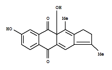 1H-Cyclopent[b]anthracene-5,10-dione,2,10a-dihydro-8,10a-dihydroxy-3,11-dimethyl- (9CI)