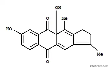 Molecular Structure of 149471-08-9 (2,10a-Dihydro-8,10a-dihydroxy-3,11-dimethyl-1H-cyclopent(b)anthracene- 5,10-dione)
