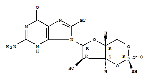 GUANOSINE, 8-BROMO-,CYCLIC 3',5'-[HYDROGEN (R)-PH...