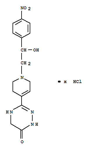 1,2,4-TRIAZIN-6(1H)-ONE,2,5-DIHYDRO-3-(1,2,3,6-TETRAHYDRO-1-(2-HYDROX Y-2-(4-NITROPHENYL)ETHYL)-PYRIDIN-4-YL)- HCLCAS