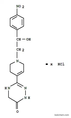 Molecular Structure of 151092-59-0 (1,2,4-Triazin-6(1H)-one, 2,5-dihydro-3-(1,2,3,6-tetrahydro-1-(2-hydrox y-2-(4-nitrophenyl)ethyl)-4-pyridinyl)-, hydrochloride)