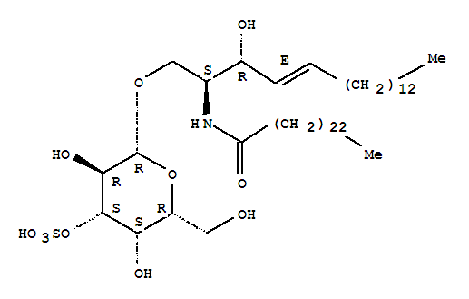 (2R,3S,4S,5R,6R)-3,5-DIHYDROXY-2-(HYDROXYMETHYL)-6-[(E,2S,3R)-3-HYDROX Y-2-(TETRACOSANOYLAMINO)OCTADEC-4-ENOXY]-4-SULFOOXY-OXANECAS