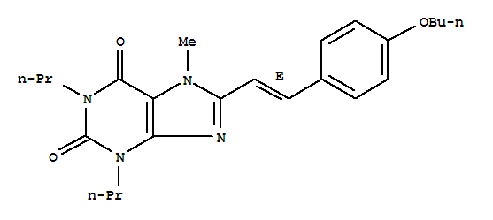 (E)-8-(2-(4-BUTOXYPHENYL)VINYL)-1,3-DIPROPYL-7-METHYL-3,7-DIHYDRO-1H -PURINE-2,6-DIONECAS