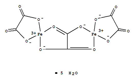 Molecular Structure of 15155-21-2 (Iron, [m-[ethanedioato(2-)-kO1,kO2':kO1',kO2]]bis[ethanedioato(2-)-kO1,kO2]di-, pentahydrate (9CI))