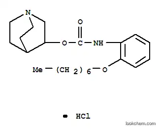 Carbamic acid, (2-(heptyloxy)phenyl)-, 1-azabicyclo(2.2.2)oct-3-yl ester, monohydrochloride