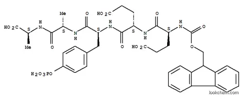 Molecular Structure of 151957-36-7 (N-(alpha)fluorenylmethoxycarbonyl-glutamyl-glutamyl-phosphotyrosyl-alanyl-alanine)