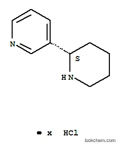Molecular Structure of 15251-47-5 (2-(3-PYRIDINYL)PIPERIDINE HYDROCHLORIDE)