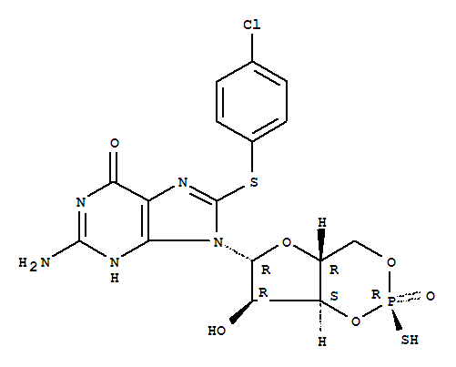 Guanosine,8-[(4-chlorophenyl)thio]-, cyclic 3',5'-[hydrogen (R)-phosphorothioate]
