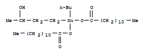 2-Butanol,4-[butylbis[(1-oxododecyl)oxy]stannyl]- (9CI)