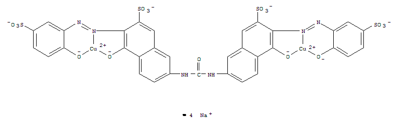 tetrasodium [mu-[[7,7'-(carbonyldiimino)bis[4-hydroxy-3-[(2-hydroxy-5-sulphophenyl)azo]naphthalene-2-sulphonato]](8-)]]dicuprate(4-)