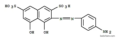 Molecular Structure of 15475-84-0 (3-[(4-aminophenyl)azo]-4,5-dihydroxynaphthalene-2,7-disulphonic acid)