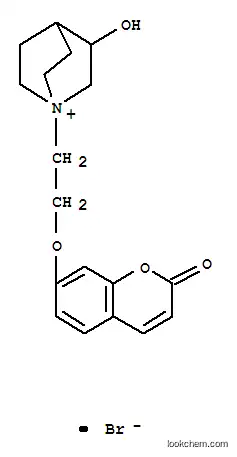 Molecular Structure of 155272-59-6 (Quinuclidinium, 3-hydroxy-1-(2-((2-oxo-2H-1-benzopyran-7-yl)oxy)ethyl) -, bromide)