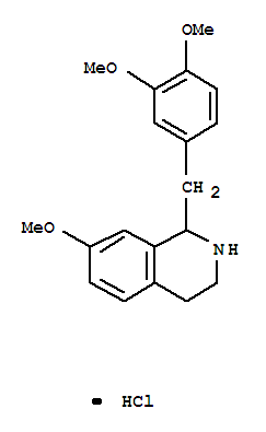 Isoquinoline,1-[(3,4-dimethoxyphenyl)methyl]-1,2,3,4-tetrahydro-7-methoxy-, hydrochloride(1:1)