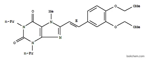 Molecular Structure of 155814-26-9 (1H-Purine-2,6-dione, 3,7-dihydro-8-(2-(3,4-bis(methoxymethoxy)phenyl)e thenyl)-1,3-dipropyl-7-methyl-, (E)-)