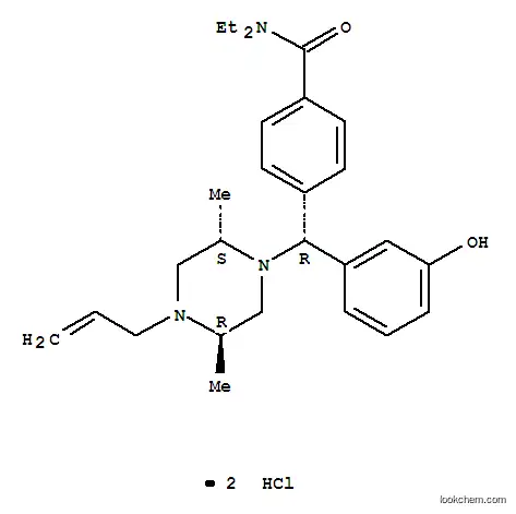 Molecular Structure of 155836-52-5 (4-[(AR*)-ALPHA-((2S*,5R*)-4-ALLYL-2,5-DIMETHYL-1-PIPERAZINYL)-3-HYDROXYBENZYL]-N,N-DIETHYLBENZAMIDE)