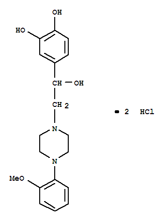 1,2-Benzenediol,4-[1-hydroxy-2-[4-(2-methoxyphenyl)-1-piperazinyl]ethyl]-, hydrochloride (1:2)