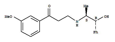 1-Propanone,3-[[(1S,2R)-2-hydroxy-1-methyl-2-phenylethyl]amino]-1-(3-methoxyphenyl)-(15687-41-9)