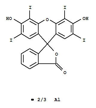 Spiro[isobenzofuran-1(3H),9'-[9H]xanthen]-3-one,3',6'-dihydroxy-2',4',5',7'-tetraiodo-, aluminum salt (3:2)