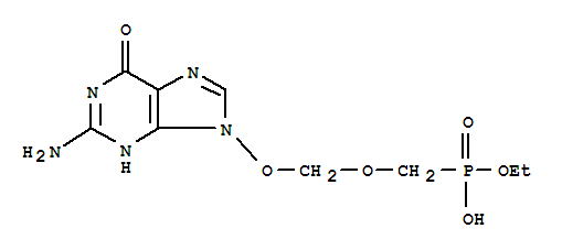 9-(((ethoxyhydroxyphosphinyl)methoxy)methoxy)guanine