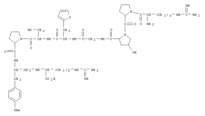 L-Arginine,L-arginyl-L-prolyl-(4R)-4-hydroxy-L-prolylglycyl-3-(2-thienyl)-L-alanyl-L-seryl-L-prolyl-O-methyl-L-tyrosyl-y(CH2-NH)-