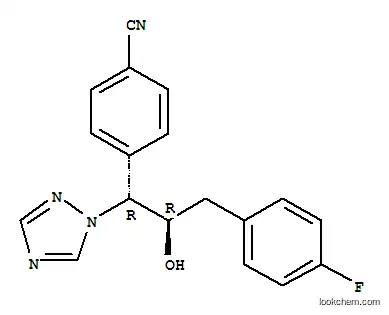 Molecular Structure of 160146-16-7 (4-[(1R,2R)-3-(4-Fluorophenyl)-2-hydroxy-1-(1,2,4-triazol-1-yl)propyl]benzonitrile)