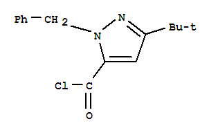 1H-Pyrazole-5-carbonylchloride, 3-(1,1-dimethylethyl)-1-(phenylmethyl)-