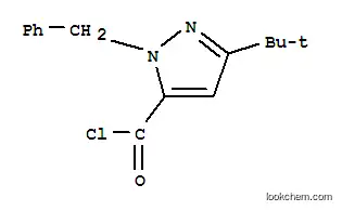 Molecular Structure of 160233-29-4 (1-BENZYL-3-(TERT-BUTYL)-1H-PYRAZOLE-5-CARBONYL CHLORIDE)