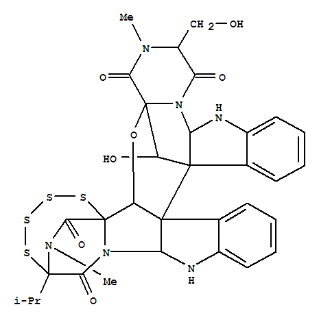 22bH-18,22a-(Iminomethano)-10b,23a-methano-10bH,23aH-indolo[2'',3'':2',3'][1,2,3,4,6]tetrathiazocino[6'',5'':1',5']pyrrolo[3',4':6,7]pyrazino[2''',1''':2,3][1,3]oxazepino[4,5-b]indole-1,4,17,25(18H)-t