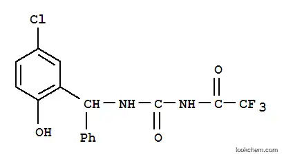 Molecular Structure of 160776-86-3 (N-[[(5-chloro-2-hydroxy-phenyl)-phenyl-methyl]carbamoyl]-2,2,2-trifluo ro-acetamide)