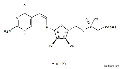 Molecular Structure of 161308-39-0 (ALPHA,BETA-METHYLENEGUANOSINE 5'-DIPHOSPHATE SODIUM SALT)