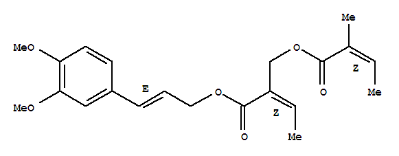 (E)-3-(3,4-DIMETHOXYPHENYL)PROP-2-ENYL] (Z)-2-[[(E)-2-METHYLBUT-2-ENO YL]OXYMETHYL]BUT-2-ENOATECAS