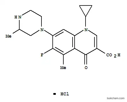 Molecular Structure of 161967-81-3 (Grepafloxacin hydrochloride)