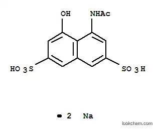 Molecular Structure of 16698-16-1 (disodium 4-(acetylamino)-5-hydroxynaphthalene-2,7-disulphonate)