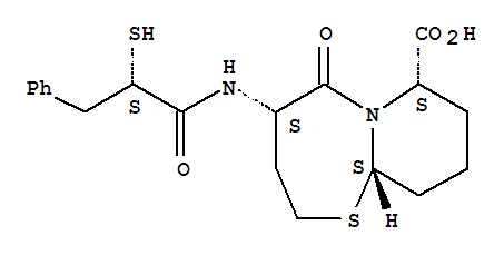 (4S,7S,10aS)-5-oxo-4-[[(2S)-3-phenyl-2-sulfanylpropanoyl]amino]-2,3,4,7,8,9,10,10a-octahydropyrido[2,1-b][1,3]thiazepine-7-carboxylic acid/167305-00-2