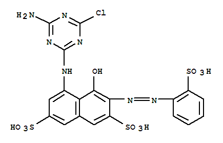 2,7-NAPHTHALENEDISULFONIC ACID 5-[(4-AMINO-6-CHLORO-1,3,5-TRIAZIN-2-YL)AMINO]-4-HYDROXY-3-[(2-SULFOPHENYL)AZO]-