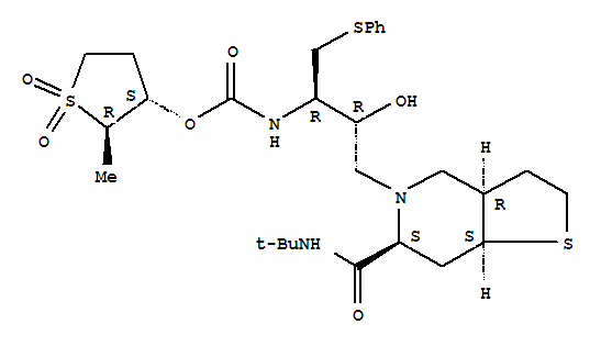 [(2R,3S)-2-methyl-1,1-dioxothiolan-3-yl] N-[(2R,3R)-4-[(3aR,6S,7aS)-6-(tert-butylcarbamoyl)-3,3a,4,6,7,7a-hexahydro-2H-thieno[3,2-c]pyridin-5-yl]-3-hydroxy-1-phenylsulfanylbutan-2-yl]carbamate