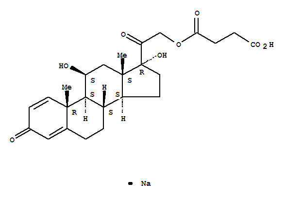 1, 4-pregnadien-11β, 17, 21-triol-3, 20-dione 21-hemisuccinate sodium salt