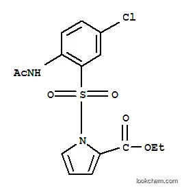 Molecular Structure of 173908-57-1 (Ethyl 1-[(2-Acetamido-5-chlorophenyl)sulfonyl]-1H-pyrrole-2-carboxylat e)