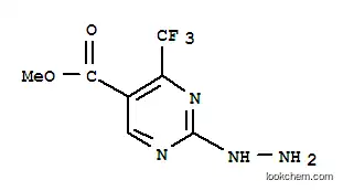 Molecular Structure of 175137-28-7 (5-(METHOXYCARBONYL)-4-(TRIFLUOROMETHYL)PYRIMIDINE-2-HYDRAZINE)