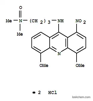 Molecular Structure of 176915-34-7 (1,3-Propanediamine,N3-(4,5-dimethoxy-1-nitro-9-acridinyl)-N1,N1-dimethyl-, N1-oxide, hydrochloride(1:2))