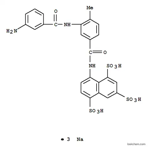 Molecular Structure of 17804-51-2 (trisodium 8-[[3-[(3-aminobenzoyl)amino]-4-methylbenzoyl]amino]naphthalene-1,3,5-trisulphonate)