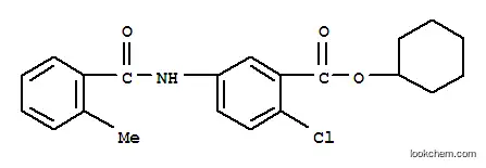 Molecular Structure of 178870-10-5 (cyclohexyl 2-chloro-5-[(2-methylbenzoyl)amino]benzoate)
